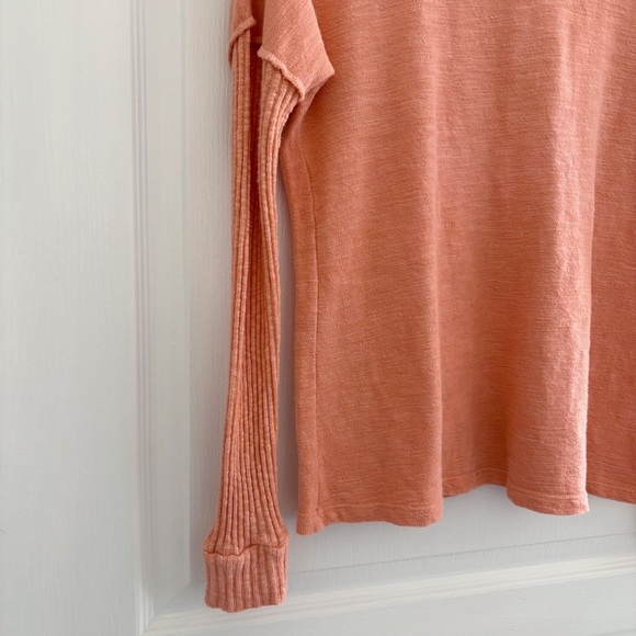 Anthropologie AMADI Sweater Francesca Mock Neck Peach - Picture 4 of 9